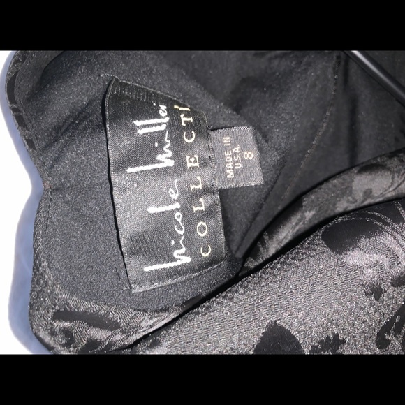 Nicole Miller Black Fleur de Liz Dress size 8 - Picture 7 of 9